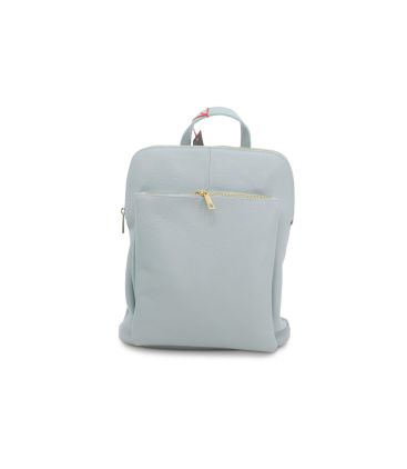 Zaino in pelle celeste bor5017