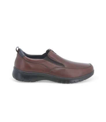 Mocassino uomo in pelle marrone u17123b